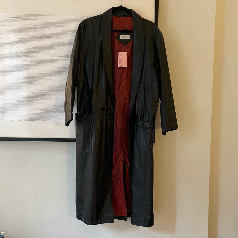 SSATORI Vintage Leather Trenchcoat